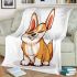 Cute corgi puppy blanket