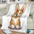 Cute corgi puppy blanket