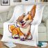 Cute corgi puppy blanket