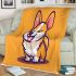 Cute corgi simple line drawing blanket