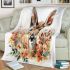 Cute deer with big head and eyes blanket