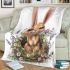 Cute easter bunny with big eyes blanket