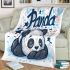 Cute panda in a cartoon style blanket