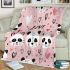 Cute pink wallpaper with hearts blanket