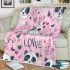 Cute pink wallpaper with hearts blanket