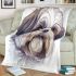 Cute shih tzu dog clipart detailed color drawing blanket