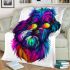 Cute shih tzu dog wearing sunglasses blanket