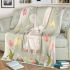 Cute white rabbit sitting on the swing blanket