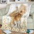 Cute yellow long haired smiling yorkshire terrier blanket