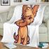 Cute yorkshire terrier dog blanket