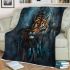 Darkness tiger and dream catcher area rug blanket