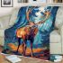 Deer with antlers in the forest blanket