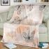 Delicate line art butterflies in shades of brown blanket