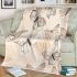 Delicate line art butterflies in shades of brown blanket