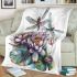Dragonflies and water lilies blanket