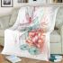 Dragonflies flowers and water lilies blanket