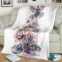 Dragonflies flowers and water lilies blanket