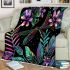 Dragonfly is flying surrounded by flowers blanket