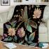 Dragonfly is flying surrounded by flowers blanket