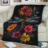 Dragonfly surrounded by flowers blanket