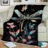 Dragonfly with flowers in pastel colors blanket