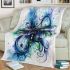 Dragonfly with swirling lines and swirls blanket