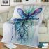 Dragonfly with swirls and patterns blanket