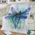 Dragonfly with swirls and patterns blanket