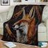 Fox smile with dream catcher area rug blanket