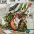 Frog and music notes and electric guitar with leaves blanket