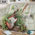 Frog and music notes and electric guitar with leaves blanket