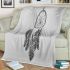 Fruits and dream catcher pencil drawing simple area rug blanket