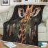 Giraffe smile with dream catcher area rug blanket