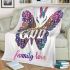 God family love a colorful butterfly blanket