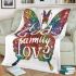 God family love a colorful butterfly blanket