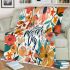 Happy mother's day colorful floral blanket