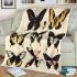 Illustrations with various butterfly silhouettes blanket