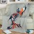 Koi fish with butterfly wings is depicted blanket