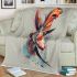 Koi fish with butterfly wings is depicted blanket