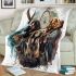 Labrador retriever dogs and dream catcher blanket