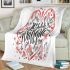 Markings strong heart with mother's day blanket