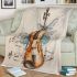 Melodic dragonflies with music note violin blanket
