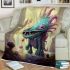 Menacing creature in surreal scene blanket