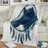 Navy panther and dream catcher area rug blanket