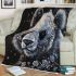 Panda adorned with white and blue diamonds blanket