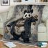 Panda in steampunk style with top hat blanket