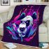 Panda with colorful smoke blanket