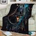 Panther smile with dream catcher area rug blanket