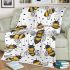 Pattern of cartoon bees blanket