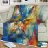 Persian cat in abstract artworks blanket